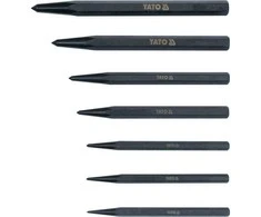 Toya Sa Poland Centro / smailių išmušėjų rinkinys – profesionalus, CrV 6150, juodintas – 1,5–6 mm, 7 vnt (YT-47170)