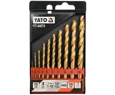 Grąžtas Yato Toya Sa Poland Grąžtų rinkinys | HSS-Titan | 1 - 10 mm | 10 vnt. (YT-44674)