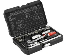 Yato Toya Sa Poland Galvučių ir įrankių rinkinys – profesionalus, AS-Drive – 1/4" + 3/8", 34 vnt (YT-38700)