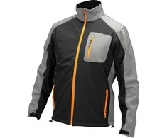 Yato Softshell striukė darbui, S dydis, atspari vandeniui ir kvėpuojanti, juoda, pilka ir oranžinė striukė