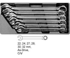 Yato STALČIAUS ĮDĖKLAS SU ATVIRU RAKTU, 6 DALYS, 22–32 MM