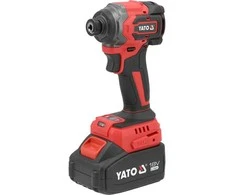 Yato 18V smūginis veržliaraktis 230Nm, su Hex 6.35mm, skirtas dailidžių varžtams, smūginis suktuvas, akumuliatorinis smūginis veržliaraktis