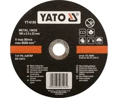 Yato Toya Sa Poland Pjovimo diskas metalui | 125x1.2x22,23 (YT-6103)