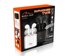 Media-Tech belaidės ausinės R-PHONES MT3589W TWS, Bluetooth, baltos