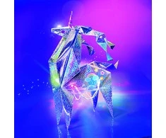 4M KidzMaker Kūrybinis rinkinys „Šviečiantis holografinis origamis: vienaragis“