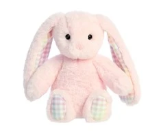 AURORA Pliušinis rožinis zuikis, 18 cm