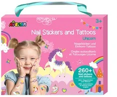 Avenir 230+ nagų lipdukų ir tatuiruočių „Vienaragiai“