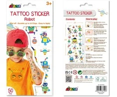 AVENIR Priklijuojamos tatuiruotės „Robotai“