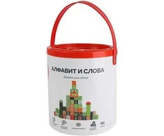 bo. Medinės kaladėlės „Abėcėlė ir žodžiai“ (rusų kalba)
