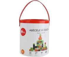 bo. Medinės kaladėlės „Abėcėlė ir žodžiai“ (lietuvių kalba)