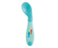 CHICCO 00016100200000 Pirmas šaukštas mėlynas 8m+