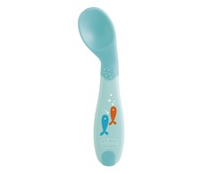 CHICCO 00016100200000 Pirmas šaukštas mėlynas 8m+