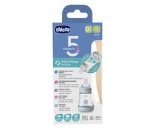 "Chicco" buteliukas Perfect5 0M+150ml mėlynas silikoninis
