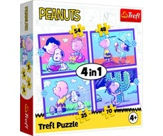 Trefl Dėlionė 4w1 Ze Snoopym jest wesoło 34691