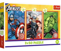 Trefl Dėlionė 3x50 vnt. - Marvel