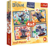 Dėlionė TREFL DISNEY STITCH 4 dėlionių rinkinys