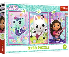 Trefl Dėlionė 3x50 vnt. - Gabby's Dollhouse