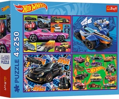 Trefl Dėlionė 4x250 vnt. - HotWheels