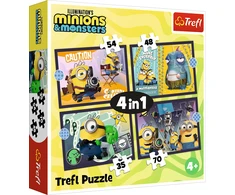 Dėlionė TREFL MINIONS 4 dėlionių rinkinys „Minions“