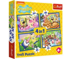 Trefl Dėlionė 4 viename Spongebob