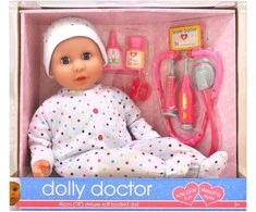 DOLLSWORLD Lėlytės Dolly gydymo rinkinys, 46 cm
