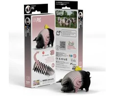Dėlionė Fat Brain Toys EUGY 3D kartoninis modelis „Paršelis“
