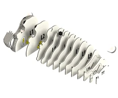 Dėlionė EUGY 3D kartoninis modelis „Poliarinis lokys“