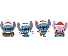 FUNKO POP! Vinilinių figūrėlių rinkinys: Lilo &amp; Stitch: Happy Holidays, ~4 cm (4 vnt.)