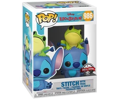 FUNKO POP! Vinilinė figūrėlė: Disney: Lilo &amp; Stitch - Stitch with Frog, 9 cm