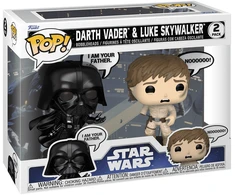 FUNKO POP! Vinilinė figūrėlė: Star Wars - Darth Vader &amp; Luke Skywalker, 9 cm