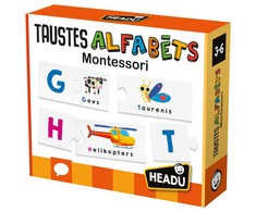 Dėlionė HEADU „Montessori“ žaidimas „Paliesk abėcėlę“, latvių k.