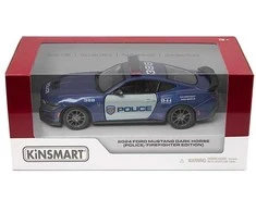 KINSMART Automobilio modelis 2024 Ford Mustang Dark Horse (Police/Firefighter), scale 1:38