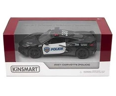 KINSMART Automobilis 2021 Corvette (Policijos), 1:36