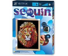KITFIX DIY „Sequin Art“ mėlynasis rinkinys „Liūtas“