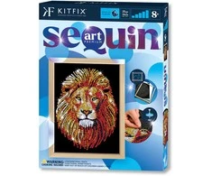 KITFIX DIY „Sequin Art“ mėlynasis rinkinys „Liūtas“