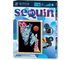 KITFIX DIY „Sequin Art“ mėlynasis rinkinys „Žirafos“