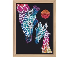 KITFIX DIY „Sequin Art“ mėlynasis rinkinys „Žirafos“