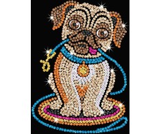 KITFIX DIY „Sequin Art“ raudonasis rinkinys „Mopsiukė Lilė“