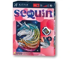 KITFIX DIY „Sequin Art“ raudonasis rinkinys „Vienaragis“