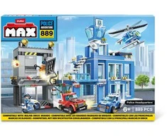 MAX CITY Kaladėlių rinkinys „Policijos nuovada“, 870 vnt.