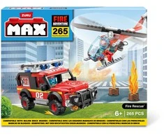 MAX CITY Kaladėlių rinkinys „Ugniagesių stotis“, 265 vnt.