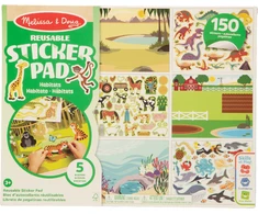 MELISSA &amp; DOUG Daugkartinio naudojimo lipdukų knygelė „Gyvūnai ir jų namai“