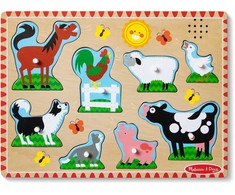 Dėlionė MELISSA &amp; DOUG Farm Animals Sound Puzzle - 8 Pieces