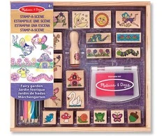 Dėlionė MELISSA &amp; DOUG playset Stamp-a-Scene-Fairy Garden
