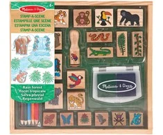 Dėlionė MELISSA &amp; DOUG playset Stamp-a-Scene-Rain Forest
