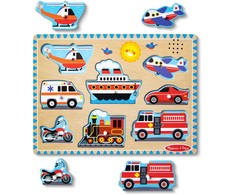 MELISSA &amp; DOUG Skambanti dėlionė „Transporto priemonės“