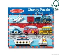 Dėlionė MELISSA &amp; DOUG Vehicles Chunky Puzzle