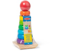 MELISSA &amp; DOUG Žiedų piramidė „Vaivorykštė“