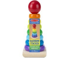 MELISSA &amp; DOUG Žiedų piramidė „Vaivorykštė“