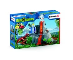 Žaislų rinkinys - Schleich Dinosaurus Didžioji ugnikalnio ekspedicija (dinozaurų figūrėlės, ugnikalnis)
